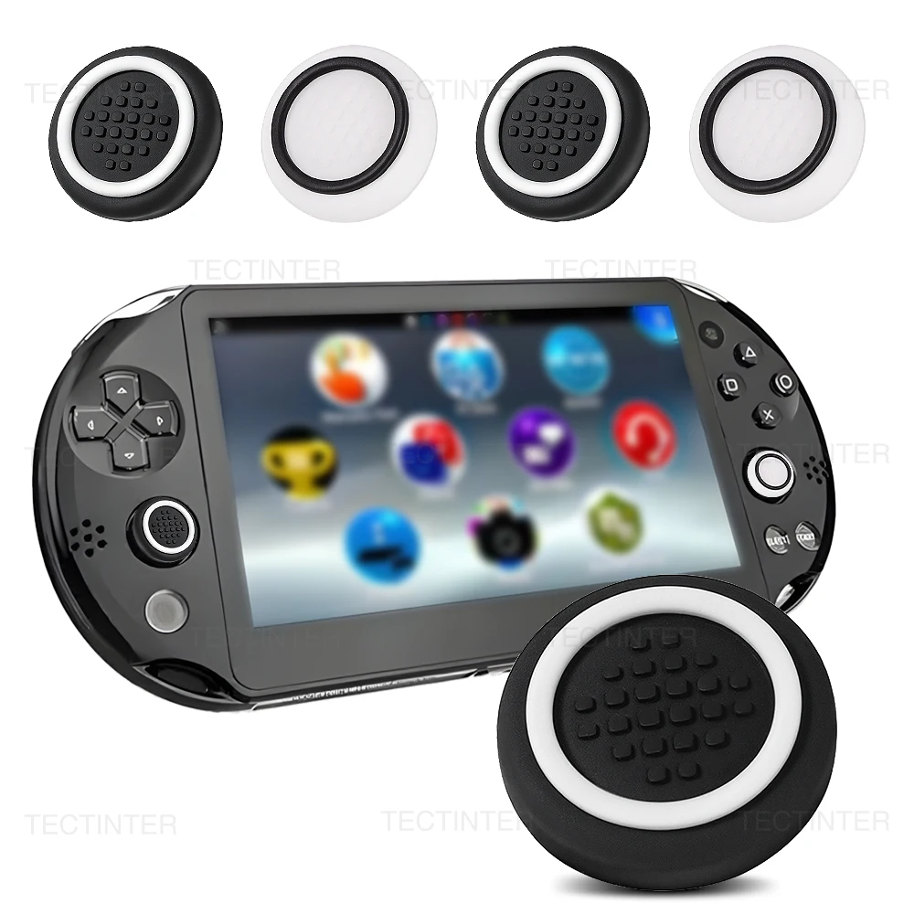 4 pçs silicone polegar grip capa para psvita psv1000/2000 console joystick tampas peças de reparo caso protetor acessórios do jogo
