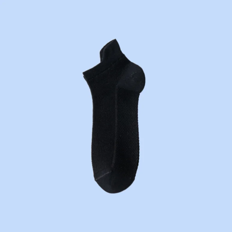 Calcetines de algodón de Color sólido, medias transpirables antipelusas para la oreja, medias náuticas de malla, medias bajas de moda, 5/10 pares, novedad de 2024