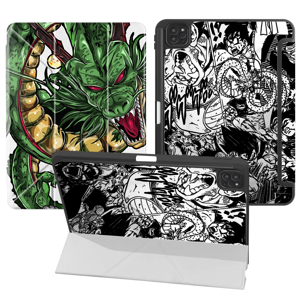 With Pen Slot Cover Tablet Case For iPad 12th Pro M4 13 2025 2026 Air 8 M2 M3 3 9th Mini 7 6 5 10th Gen 11th Dragons Balls