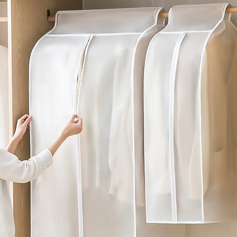1 piece of transparent EVA clothing dust cover - lightweight, hand washable, household full-length hanging clothing protection c