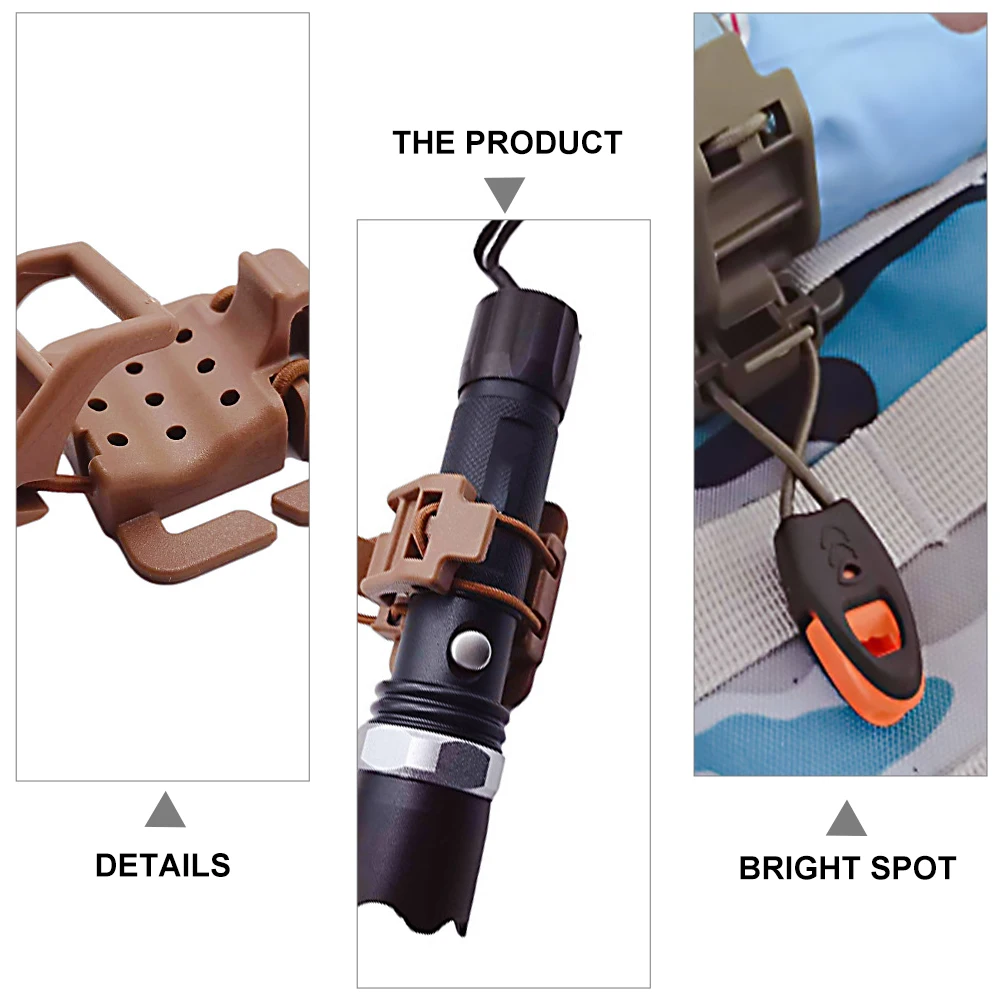 

3Pcs Multipurpose Backpack Clip Durable Elastic Rope Retractable Design Suitable for Hiking Camping Cycling Fishing Traveling