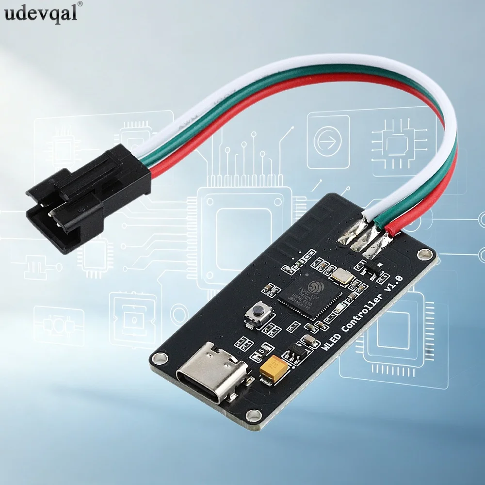 Open-Source WLED Controller WS2812B Light Strip Controller RGB Full-Color USB Expansion Slot