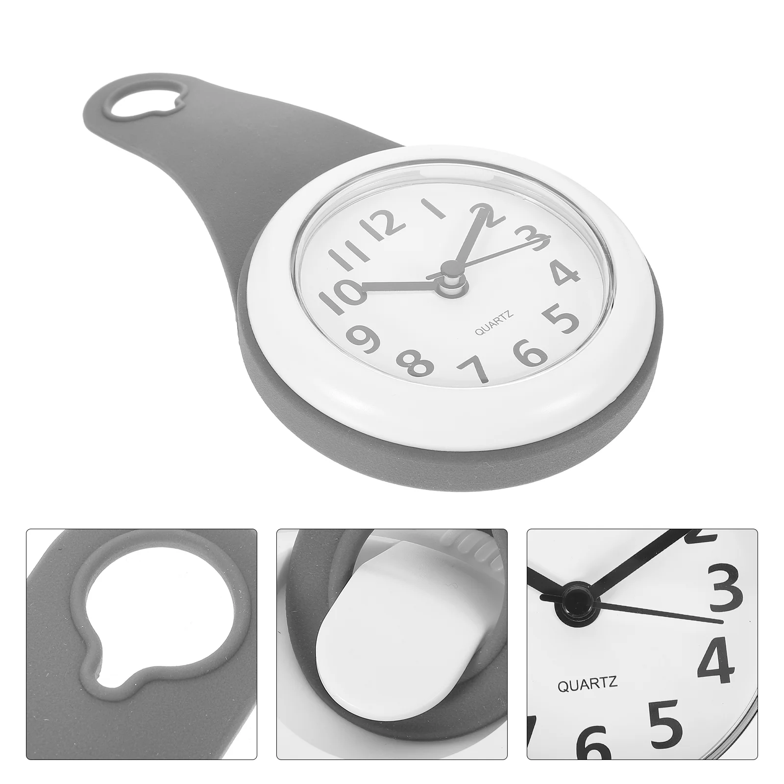 

Bathroom Suction Cup Wall Clock Operated Waterproof Shower Silent Digital Alarm Timer