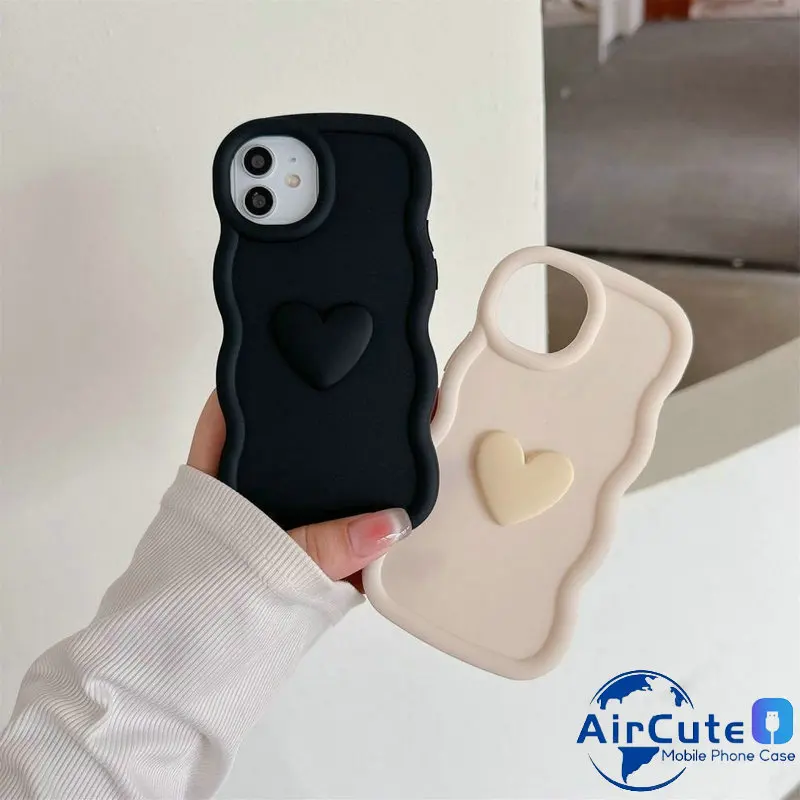 3D Love Candy Wavy Soft Case For Redmi 15C 14C 13C 12C 10C 9C 9T A5 A3 A2 A1 Note 15 14 13 12 11 10 9 S 8 Pro Plus 4G 5G Cover