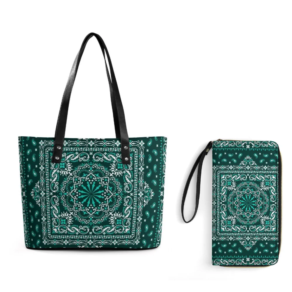 

Bandana Customizable Handbag And Wallet Set Adjustable Shoulder Strap 2025 New Style Fashionable Single Shoulder Bag