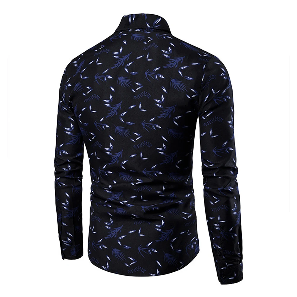 Fashion Mens Long Sleeve Shirt Formal Polo Neck Luxury Comfortable High Quality Lightweight Fabric Prom Wedding Button Shirt Top