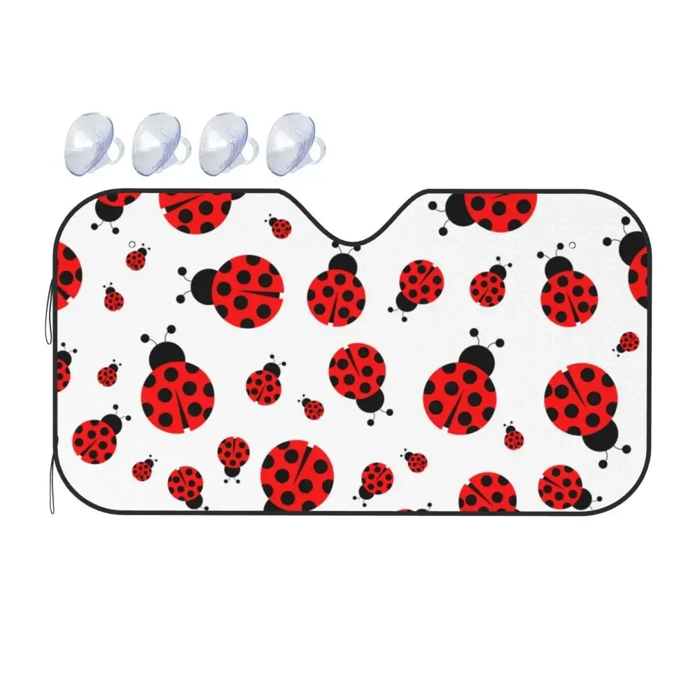 

Red Ladybug Car Windshield Sunshade Reflective Sunshade Ultraviolet and Heat-resistant Sunshade Car Car Accessories