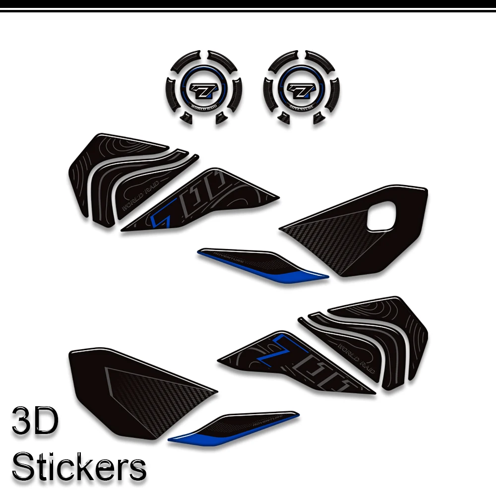 For Yamaha Tenere 700 World Raid T7 Adventure Rally Cap Grips Gas Fuel Kit Knee Stickers Decals Protector 2026