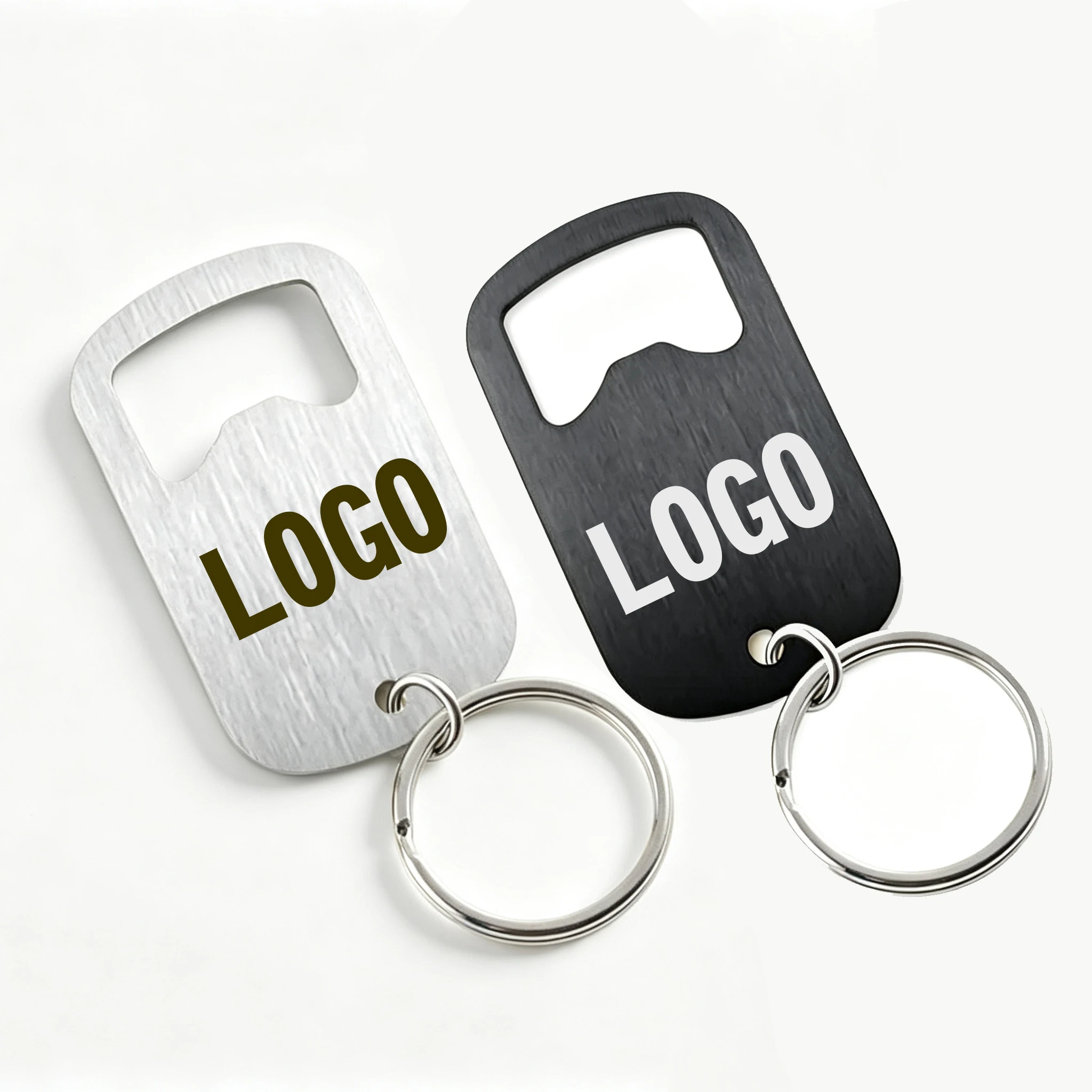 20-100 Pcs Colorful Laser Engraved Stainless Steel Bottle Opener Keychain Baptism Birthday Wedding Party Gift Customized Logo