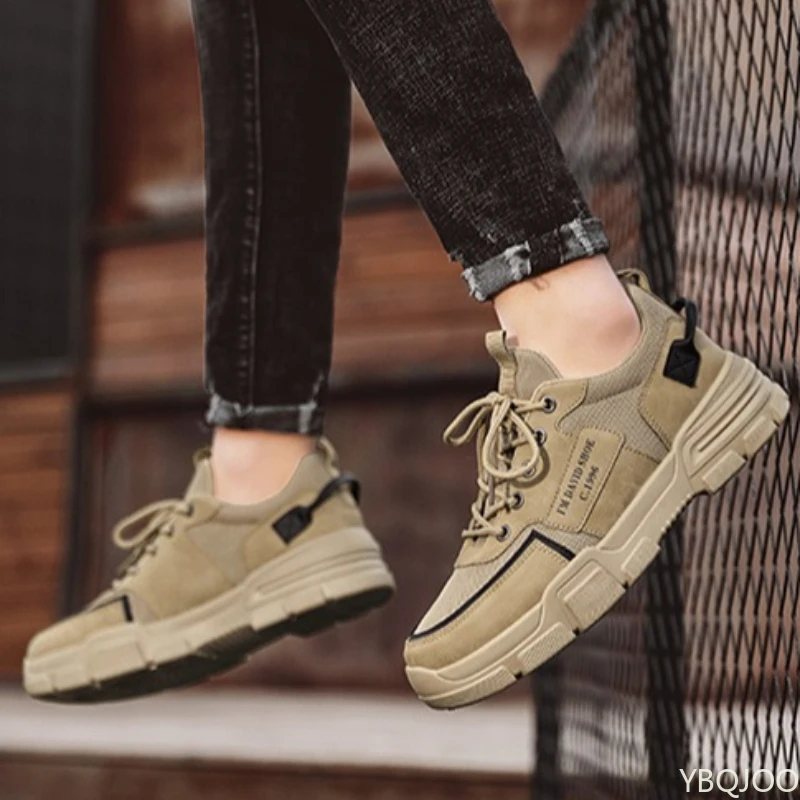 جديد ربيع الخريف مقاوم للماء المضادة للانزلاق ارتداء أحذية مقاومة عادية مريحة مجلس أحذية رياضية تنفس أحذية رجالي #4