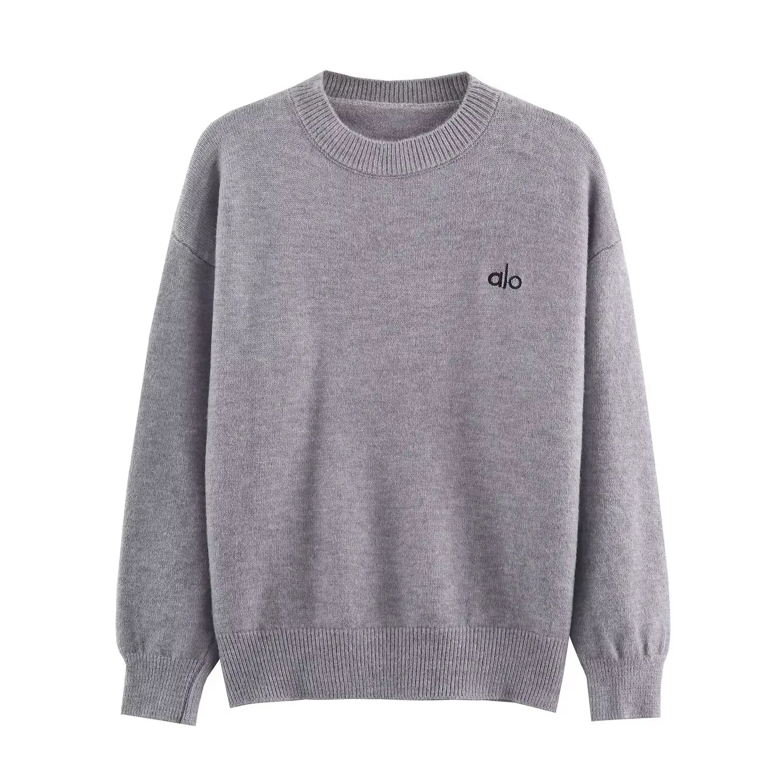 سترة محبوكة عصرية بأحرف مطرزة، تصميم مناسب للخريف، ملابس نسائية جديدة JNLEAOG