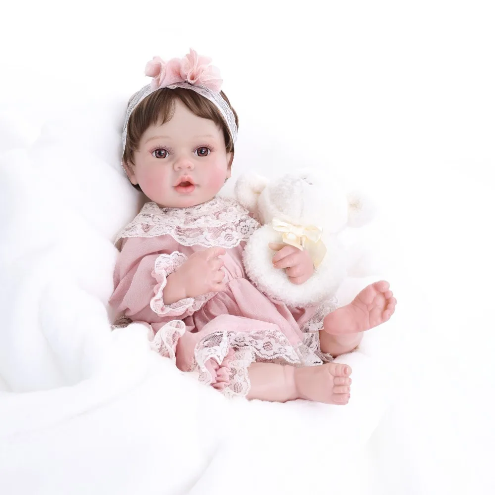 Cloveray 49 cm Full Body Vinile Realistico Reborn Baby Doll 20 pollici Originale Carino Vinile Soll Fatto A Mano High-end Dipinto Giocattolo Regalo Del Capretto