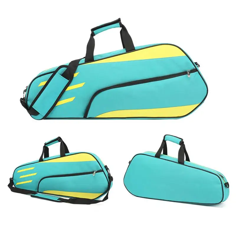 Badminton Bag 3 Racket Waterproof Shoulder Badminton Organizing Carrying Bag Tennis Racquet Single Shoulder Bags Racquetball Bag