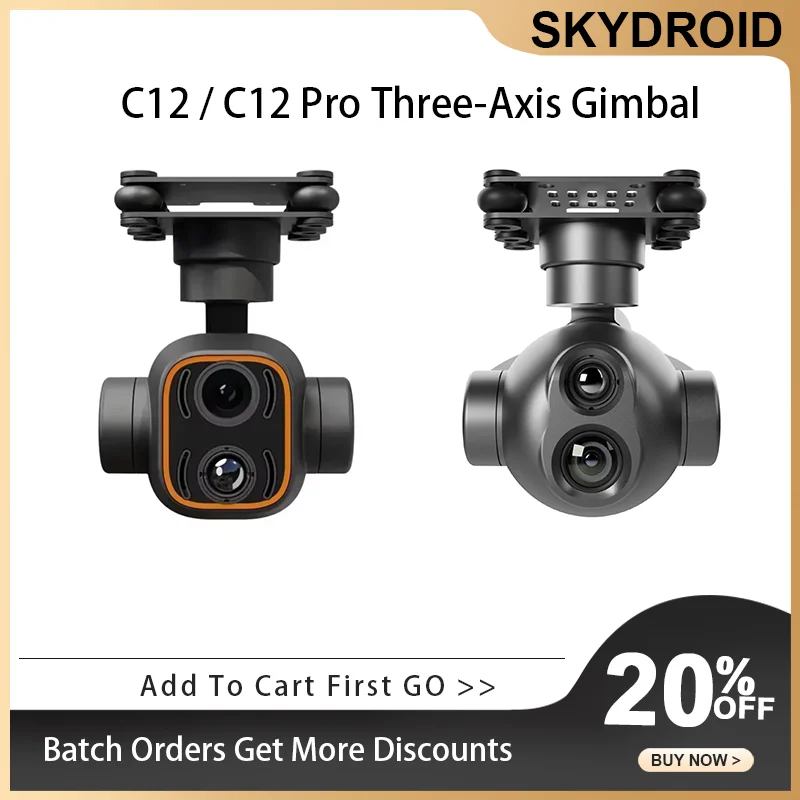 Skydroid C12 and C12 Pro Three-Axis Gimbal 4K HD Camera