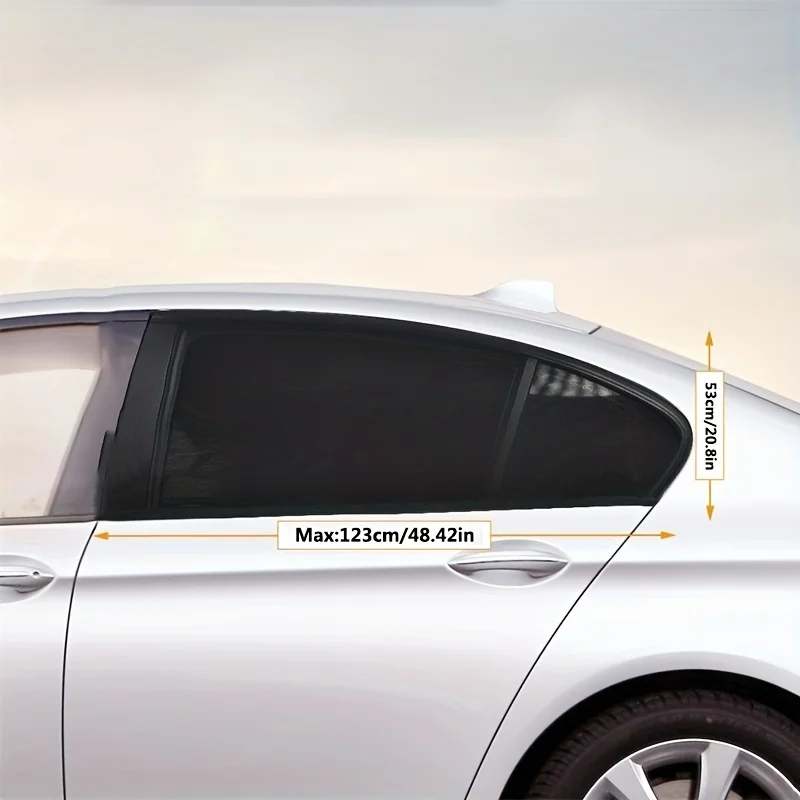 2pcs/set Car sunshade net, window privacy net, mosquito net Car Sunshade Set with Buckle – UV Protection, Heat Reduction & Enhan