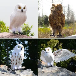 Foam&Feathers Bird Beautiful Owl Halloween Model Handicraft Ornaments Home Garden Decoration Cosplay Props Toy Gift a2045