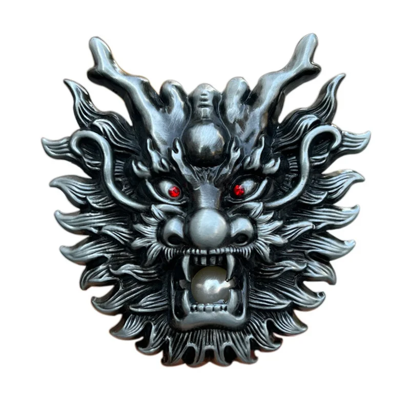 Dragon head belt buckle national wind western style