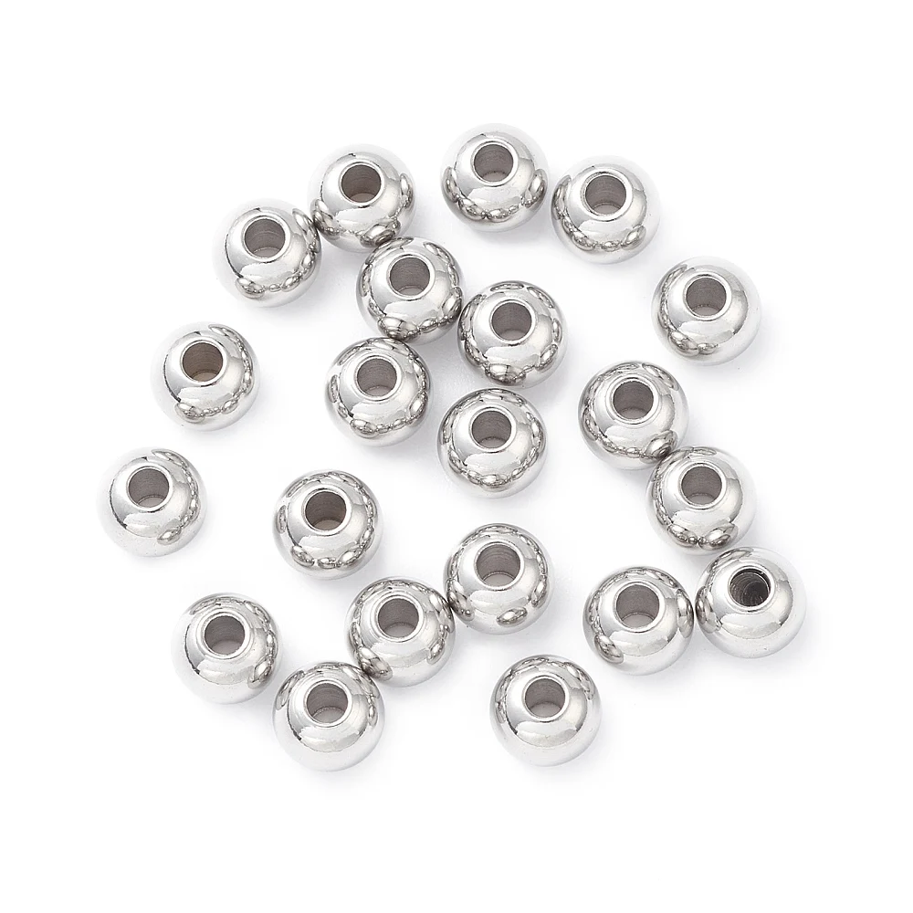 

1000pcs 304 Stainless Steel Round Spacer Beads 3mm 4mm 5mm 6mm 8mm Loose Spacer Beads For Jewelry Making DIY Findings Supplies