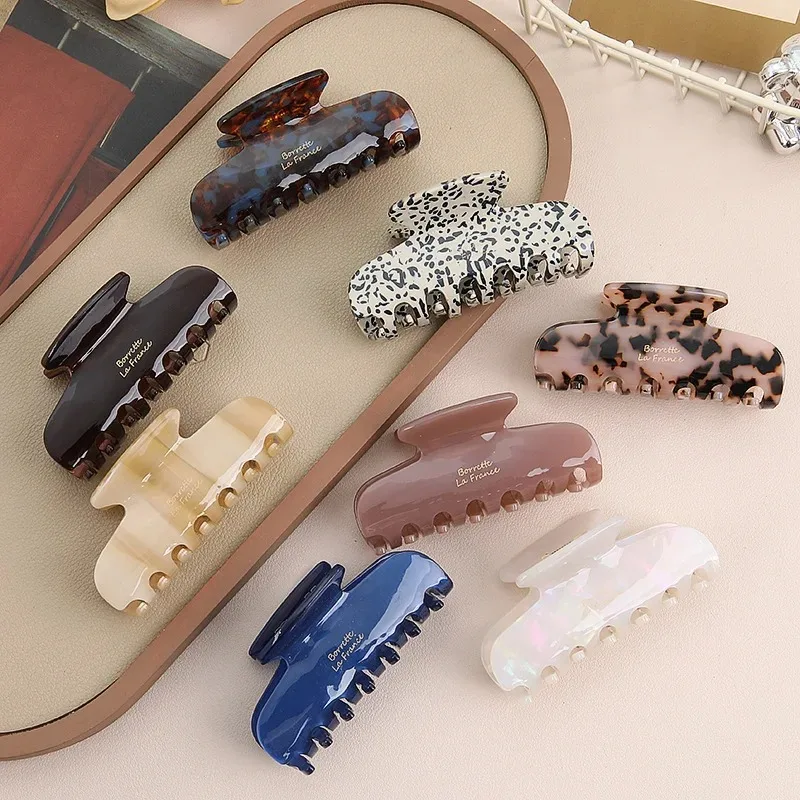 Hanban France acetic acid hairpin women's 2025 new high-end spring temperament disc hair catch clip shark clip hair accessories