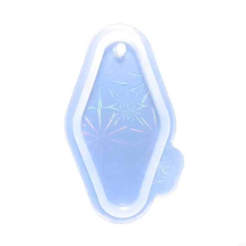 R9JE Holográfico Rhombus Keychain Silicone Keychain