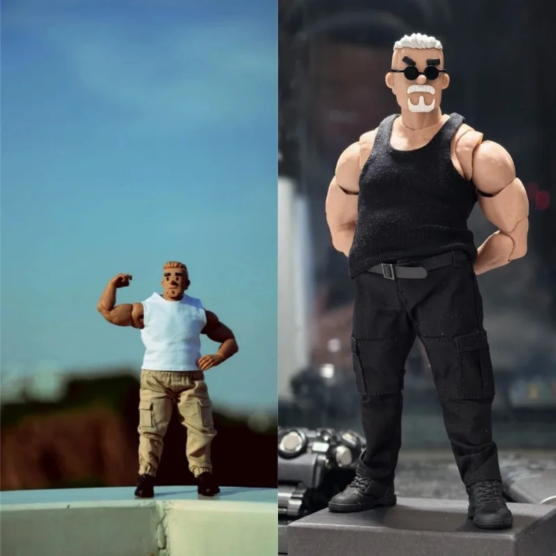Auf Lager 1/10 Maßstab Herren Einfarbige Weste Jeans Rotes Haige Hemd Set für 6-Zoll Strong Body NT03 Actionfigur Körper – Detail 1