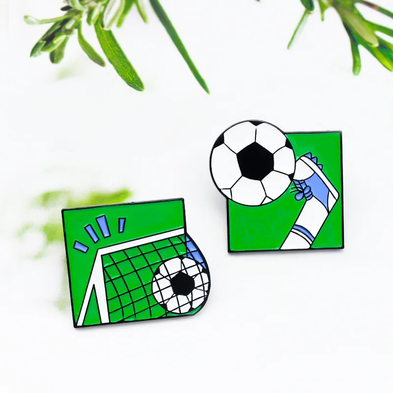 XEDZ Fashion Cartoon Cute Boy Playing Football Brooch Pin Lapel Pin Bag Clothing Accessories Fashion Jewelry Wholesale