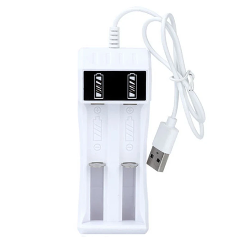 Smart LED Chargering 14500 /18650 Battery Charger Universal 2 Slot Li-ion Battery USB Charger for Rechargeable Batteries