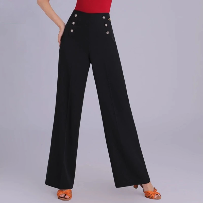 

New Latin Dance Practice Wear for Women - Adult Slim-Fit Square Dance, Modern Dance, Ballroom Dance Pants - Jitterbug Trousers