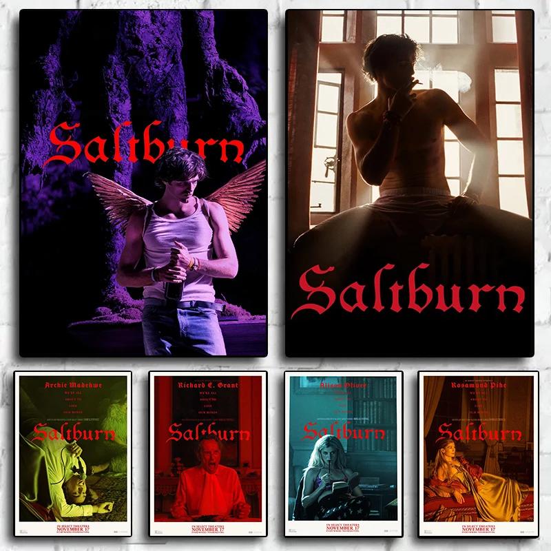 Hot Popular Movie Saltburn Vintage Posters and Prints Canvas Printing Wall Art Picture for Bar Cafe Living Room Home Decor Gifts