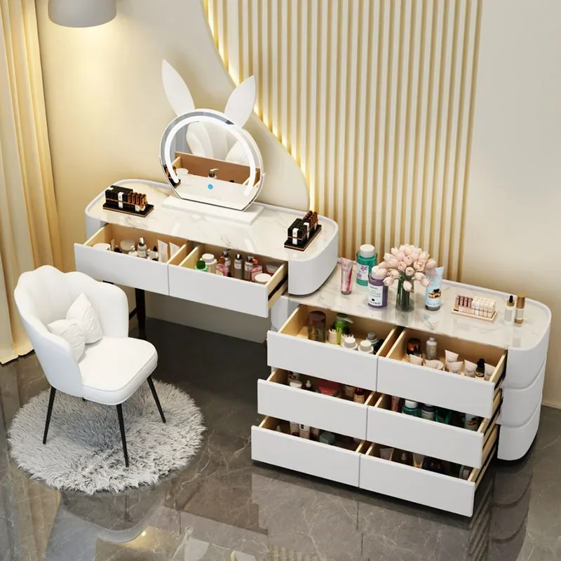 

Corner Storage Dressing Table Solid Wood Bedside Nightstand Luxury Dressing Table Organizer Coiffeuse De Chambre Furnitures