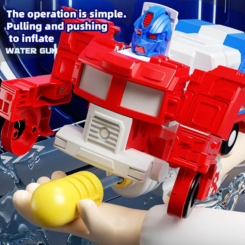 Children's water gun toys - Transformable water gun, summer beach toys, robot-shaped water gun toys, drifting battle water gun t