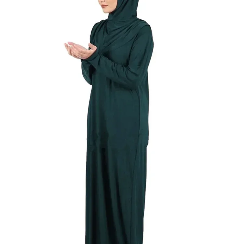 2025 Eid Abaya Women Hooded Muslim Hijab Dress Prayer Garment Jilbab Khimar Ramadan Gown Abayas Dubai Robe Islamic Clothes Niqab