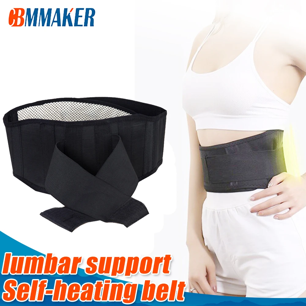 Cbmmaker Adjustable Waist Tourmaline Self Heating Magnetic Therapy Back Waist Support Belt Lumbar Brace Massage Band Health Care