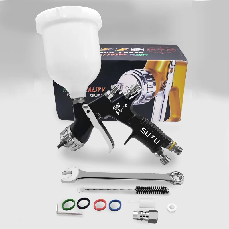 SUTU High Quality Spray Gun GLT Pro  1.3/1.8MM Nozzle Automotive Repair Spray Gun Oil/Water Paint Pneumatic Tools