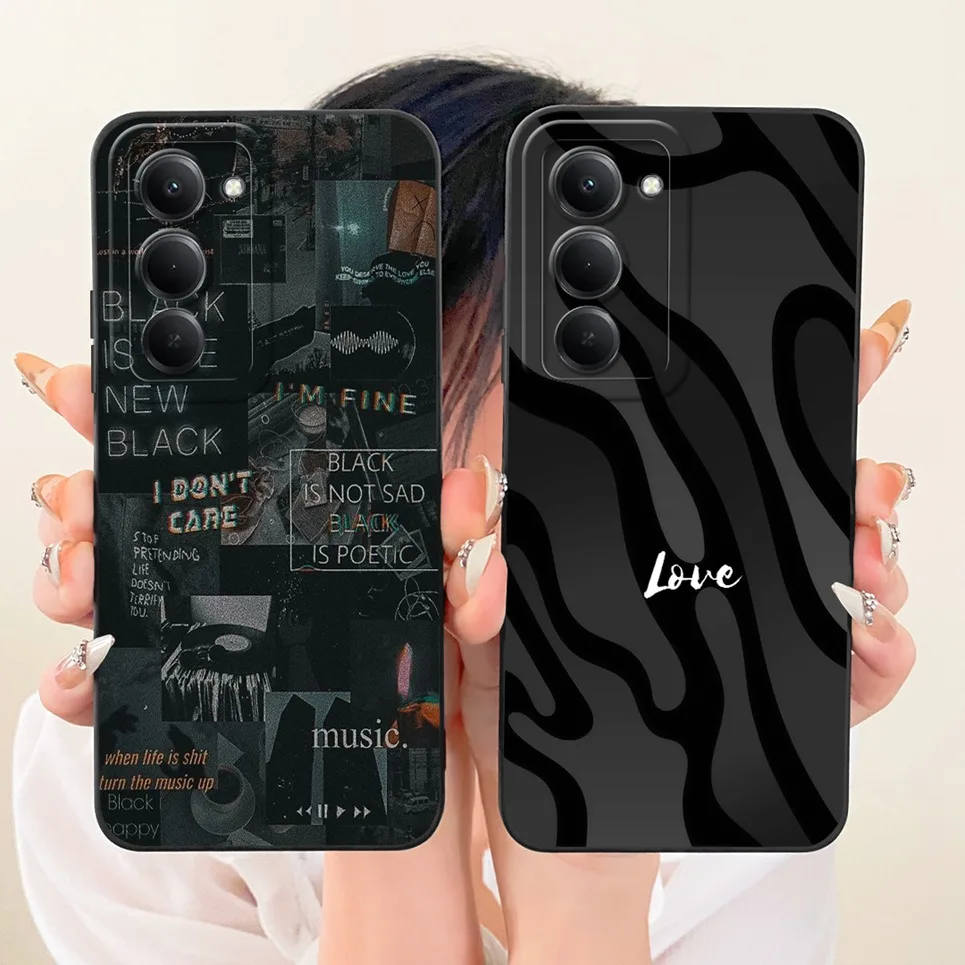 غلاف لهاتف Xiaomi Redmi 15 4G Redmi15 1 5 جراب هاتف التنين الشمس القمر ليلة الجمالية الغطاء الخلفي لينة السائل سيليكون الوفير