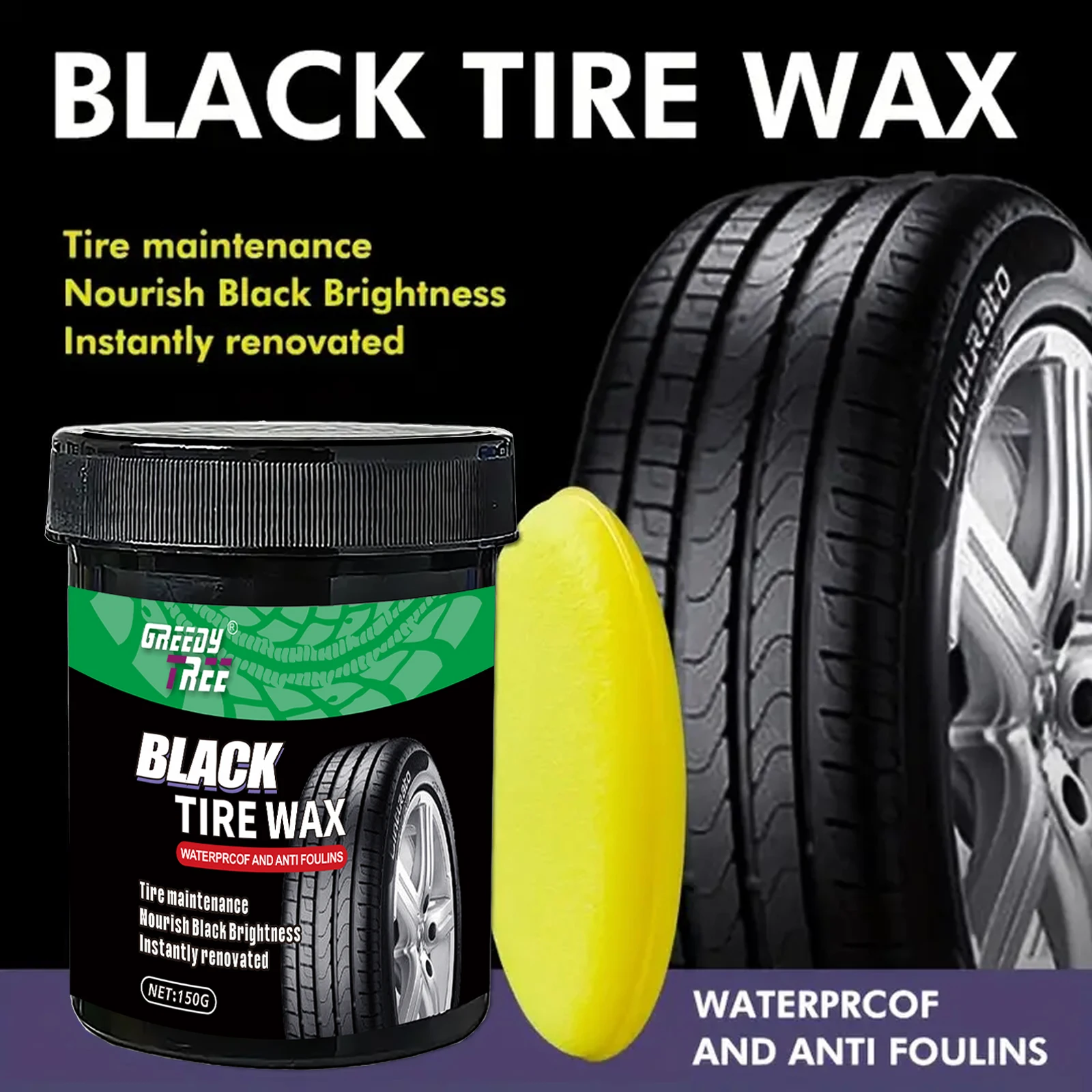 

Усилитель пластика для блеска шин Crystal Clear Реставратор автомобильного пластика - Автомобильный интерьер и панель для обновления воскового покрытия Автомобильный восковой полировщик