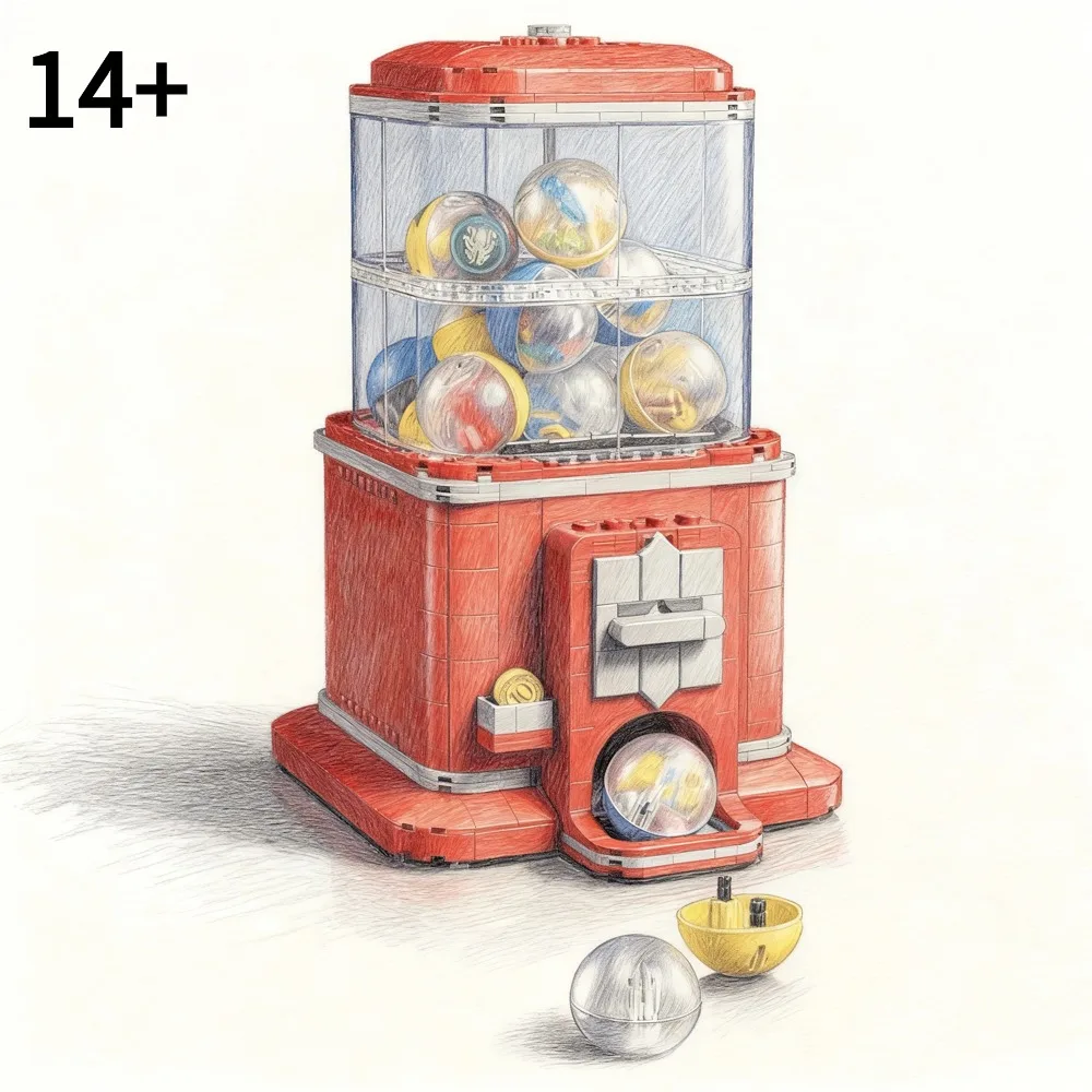 

2026 New Item Vending Machine 21358 Building Blocks Sets Compatible with Legoed Particles Suitable for Christmas Gifts 1343pcs