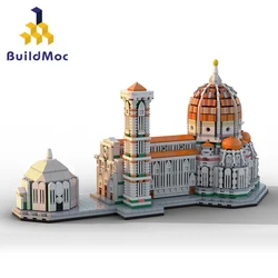 BuildMOC 1:800 Cathedral of Santa Maria del Fiore Building Block Set Iconic Italian Street Architecture Modern Churches Toys