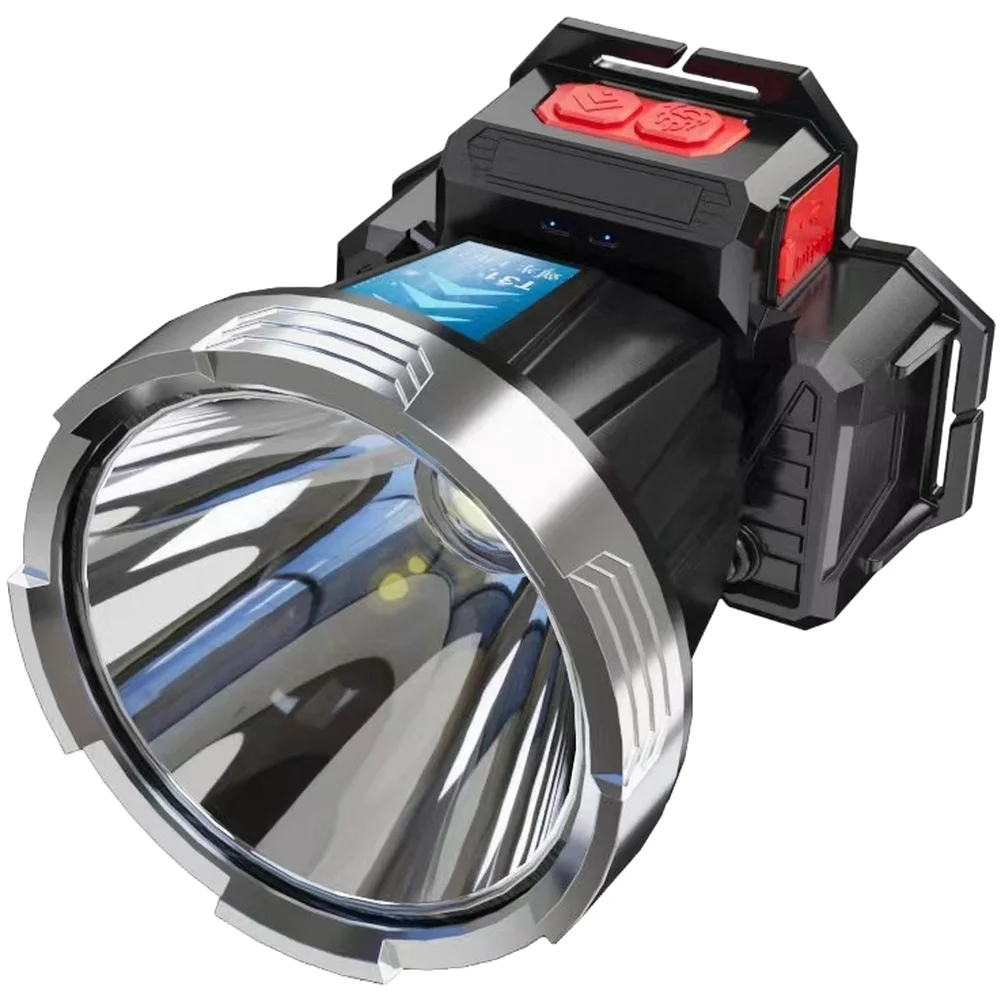 Outdoor Rechargeable LED Headlamp with Motion Sensor Waterproof Protection and Adjustable Lighting for Hiking Camping