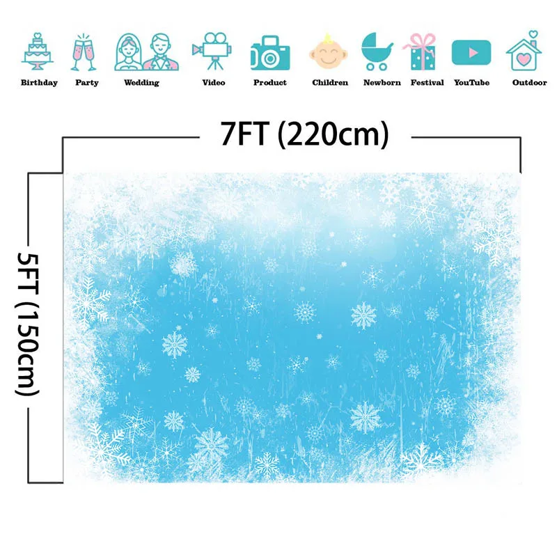 Winter Wonderland Backdrop For Photography Glitter Snowflake Photocall Kids Portrait Background Christmas Bokeh Snow Photostudio