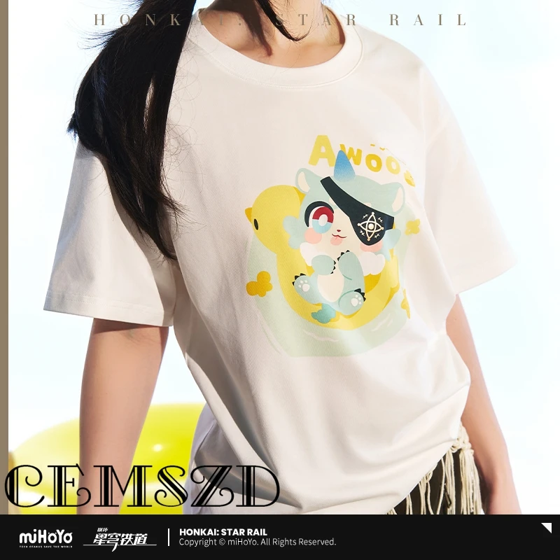 

[Genuine] miHoYo Game Honkai Star Rail Honey Drop Boothill Cosplay T-shirt Anime and Cartoon Halloween T-Shirts as Gifts