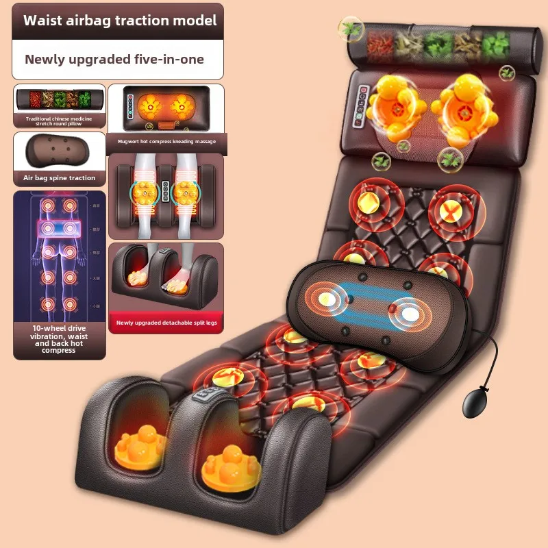 Cross-border multi-functional massage kneading neck massage pad vertebra lumbar back household pillow cushion massage mattress