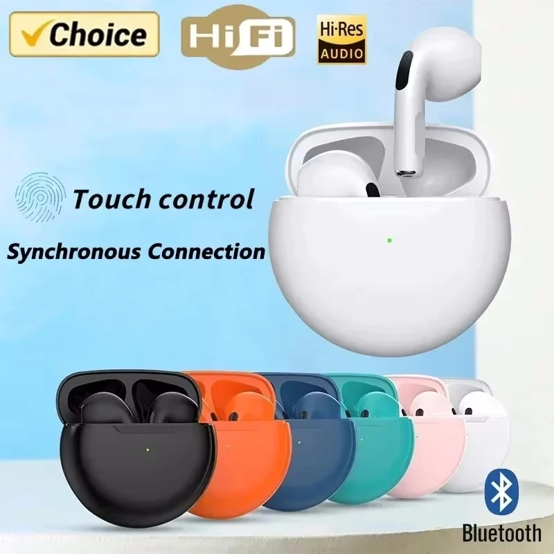 Cuffie Bluetooth TWS Pro6 Auricolare wireless Auricolare Bluetooth wireless Cuffie wireless