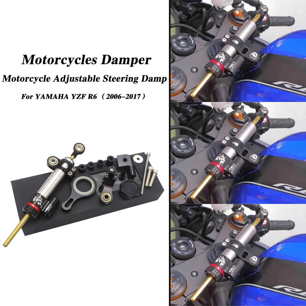 

CNC For Yamaha YZF R1 R7 R6 Motorcycle Accessories Stand Stabilizer Steering Adjustable Damper Mounting Bracket Support Kit