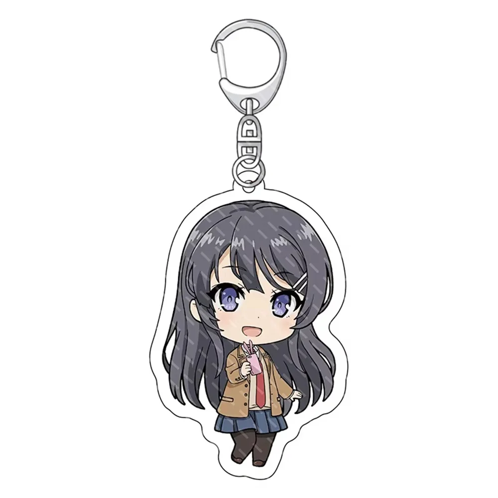 6CM Anime Rascal Does Not Dream of Bunny Girl Senpai Acrylic Keychain Stand Model Ornament Accessories Goods Christmas Gifts