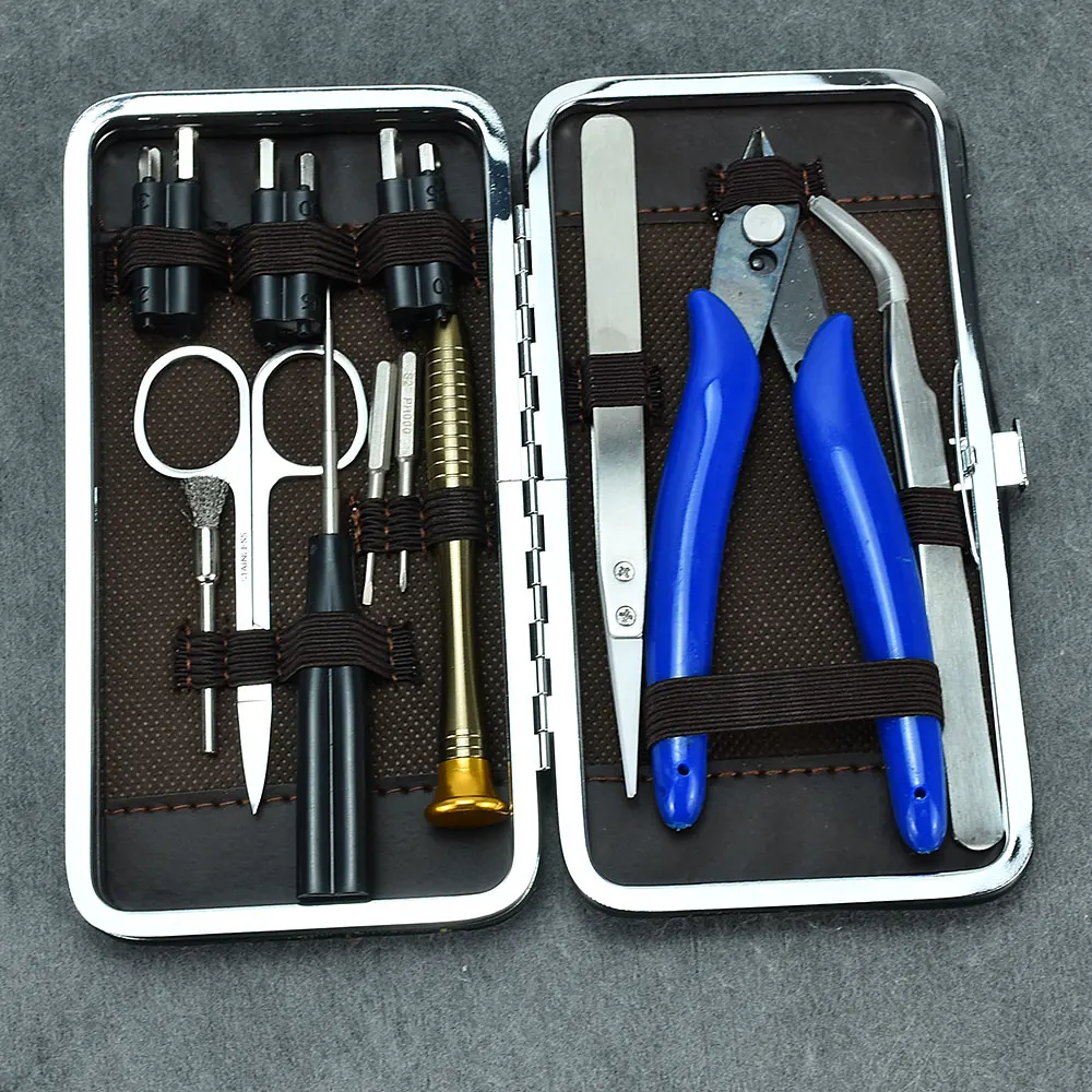 Tool Kit Bag ceramics Tweezers Pliers Wire Band clapton Coil Jig Cotton For RDA RTA RBA Accessories