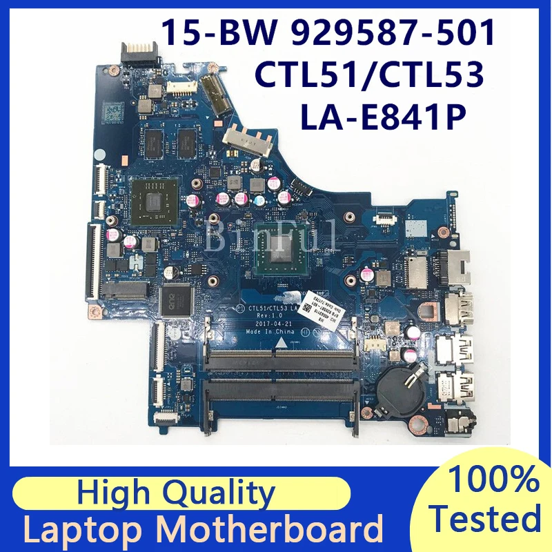 

929587-501 929587-601 929587-001 For HP 15-BW Laptop Motherboard 216-0867071 CTL51/CTL53 LA-E841P 100% Full Tested Working Well