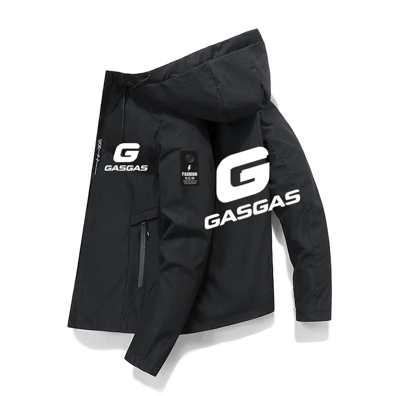 

Весенне-осенняя мужская куртка с капюшоном, модная уличная походная куртка с медленным бегом на молнии, свободная версия, ветрозащитная куртка с капюшоном