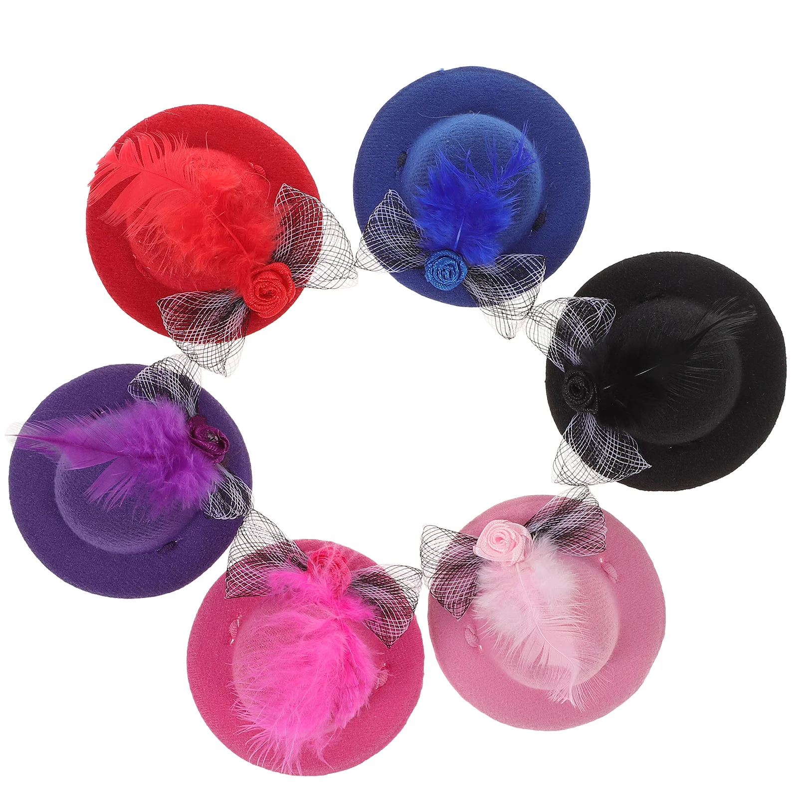 6Pcs Tiny Top Hats for Crafts Adorable Miniature Hats Perfect for Home Decor and School Classroom Projects Mini Top Hat