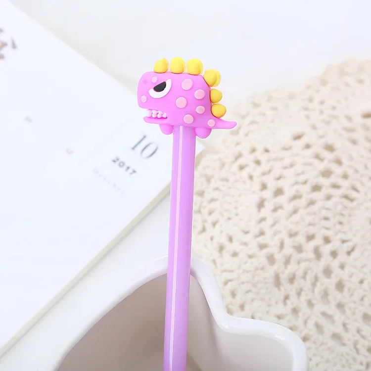 36Pcs Wholesale Cute Student Creative Dinosaur Neutral Pen Cartoon Tyrannosaurus Rex Signature Pen Learning Office Stationery